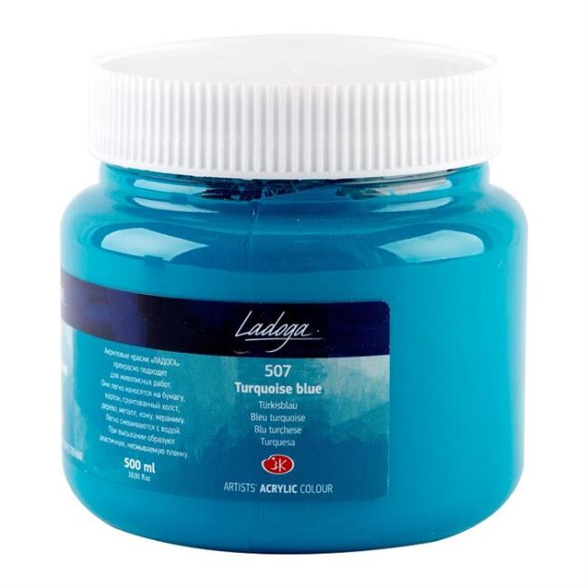 St. Petersburg Ladoga Akrilik Boya 500 ml Turquoise Blue 507 - 1