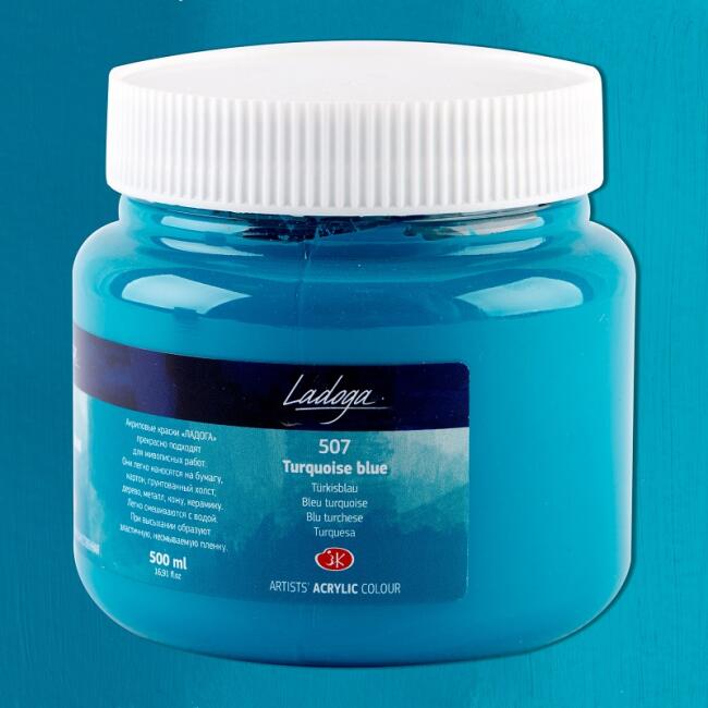 St. Petersburg Ladoga Akrilik Boya 500 ml Turquoise Blue 507 - 2