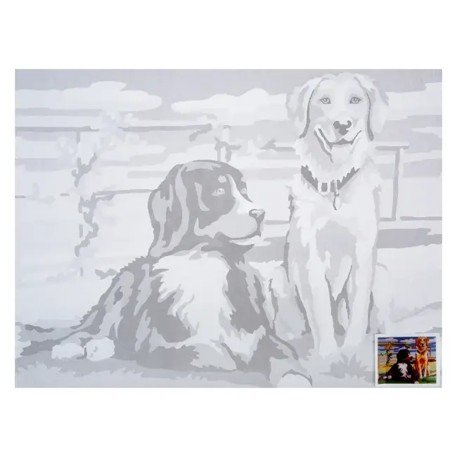 St. Petersburg Sonnet Desenli Pres Tuval 30x40 cm Dogs 141764 - 1