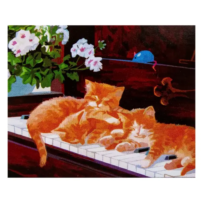 St. Petersburg Sonnet Desenli Pres Tuval 30x40 cm Kittens 141758 - 2