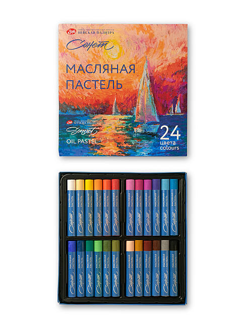 St. Petersburg Sonnet Yağlı Pastel Boya Seti 24 Renk - 1