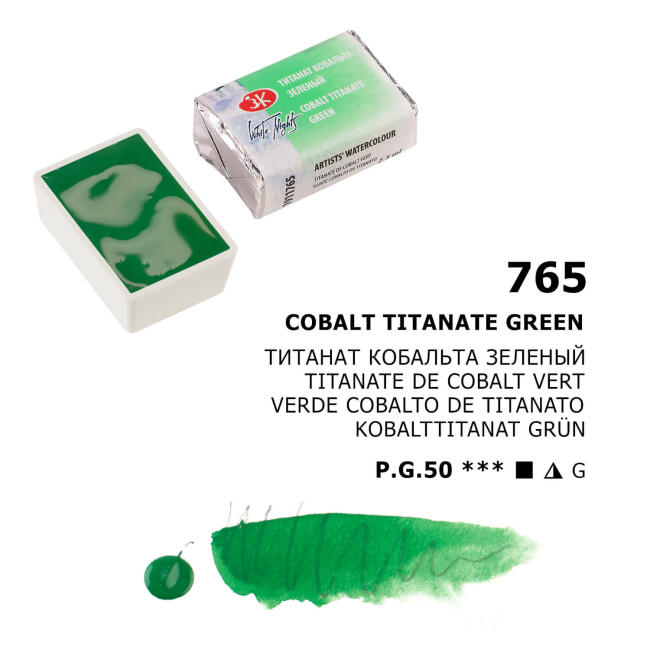 St. Petersburg White Nights Extra-Fine Tam Tablet Sulu Boya 2.5 ml Cobalt Titanate Green 765 - 1