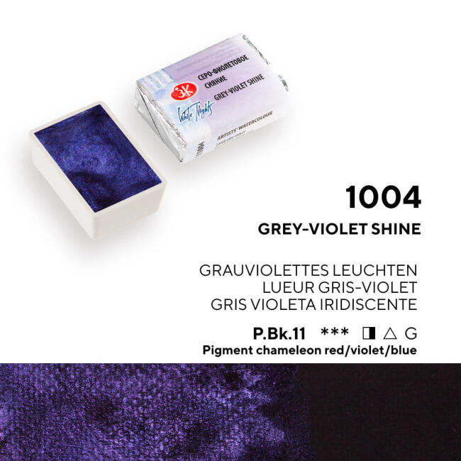 St. Petersburg White Nights Extra-Fine Tam Tablet Sulu Boya 2.5 ml Grey - Violet Shine 1004 - 3