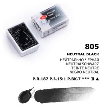 St. Petersburg White Nights Extra-Fine Tam Tablet Sulu Boya 2.5 ml Neutral Black 805 - St. Petersburg