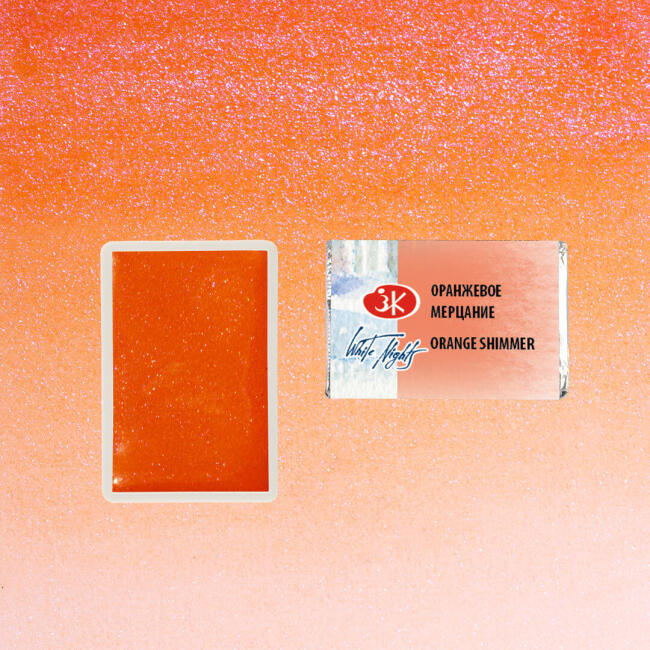 St. Petersburg White Nights Extra-Fine Tam Tablet Sulu Boya 2.5 ml Orange Shimmer 987 - 2