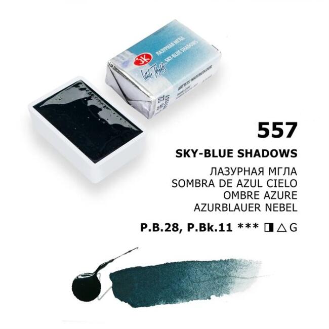 St. Petersburg White Nights Extra-Fine Tam Tablet Sulu Boya 2.5 ml Sky Blue Shadows 557 - 1