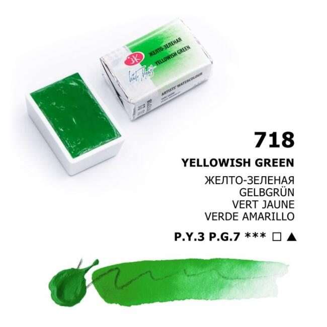 St. Petersburg White Nights Extra-Fine Tam Tablet Sulu Boya 2.5 ml Yellowish Green 718 - 1