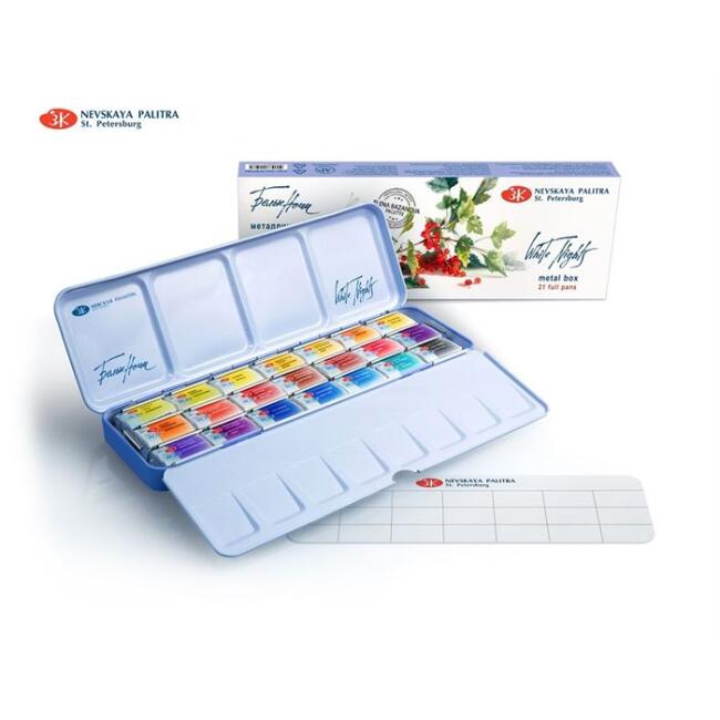 St. Petersburg White Nights Extra-Fine Tam Tablet Sulu Boya 2.5 ml 21’li Metal Kutu Set 191201443 - 1