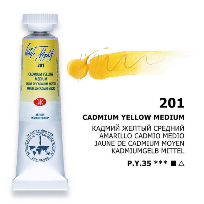 St. Petersburg White Nights Extra-Fine Tüp Sulu Boya 10 ml Cadmium Yellow Medium 201 - 1