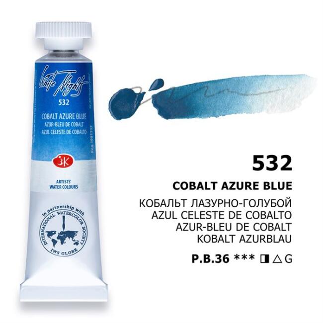 St. Petersburg White Nights Extra-Fine Tüp Sulu Boya 10 ml Cobalt Azure Blue 532 - 1