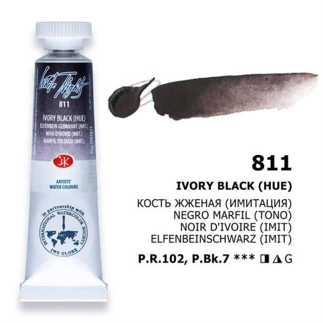 St. Petersburg White Nights Extra-Fine Tüp Sulu Boya 10 ml Ivory Black Hue 811 - 1