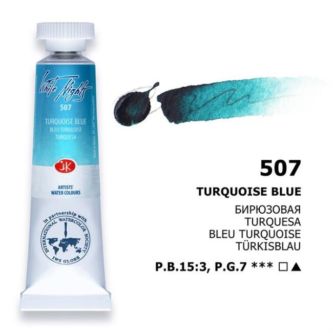 St. Petersburg White Nights Extra-Fine Tüp Sulu Boya 10 ml Turquoise Blue 507 - 1