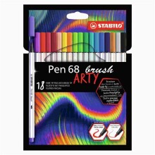 Stabilo Arty Brush 68 Set 18 Renk - Stabilo