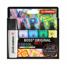 Stabilo Boss Fosforlu Kalem 5’li Set Soğuk Renkler - Stabilo