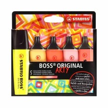 Stabilo Boss Fosforlu Kalem Seti 5’li Sıcak Renkler - Stabilo