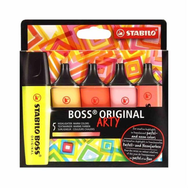 Stabilo Boss Fosforlu Kalem Seti 5’li Sıcak Renkler - 1