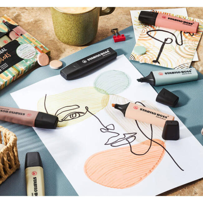 Stabilo Boss Original Fosforlu Kalem Seti 6+2'li Nature Colors 70.8-2-1 - 5