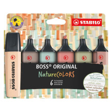 Stabilo Boss Original Fosforlu Kalem Seti 6lı Nature Colors 70.6-2-2 - Stabilo