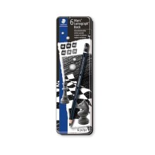 Staedtler Mars Lumograph Black Dereceli Eskiz Kalem Seti 6’lı 100B-G6 - Staedtler (1)