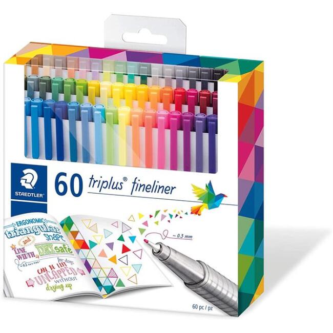 Staedtler Triplus Fineliner 0.3 mm 60’lı Set - 1