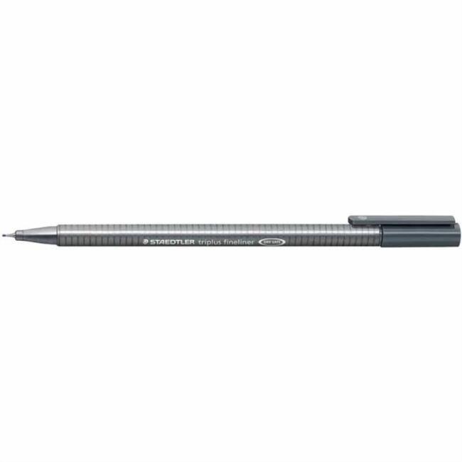 Staedtler Triplus Üçgen Fineliner Kalem - 0.3 mm - Gri - 1