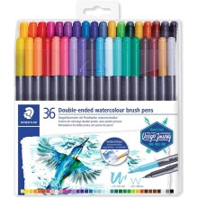 Staedtler Watercolour Brush Pen Çift Uçlu 36’lı - 1