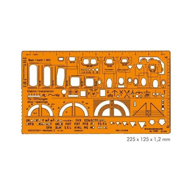 Standardgraph 1/50 Mimari Şablon - 1