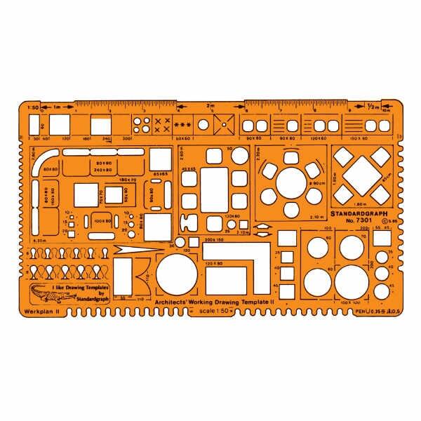 Standardgraph 1/50 Mimari Şablon 2 - 2