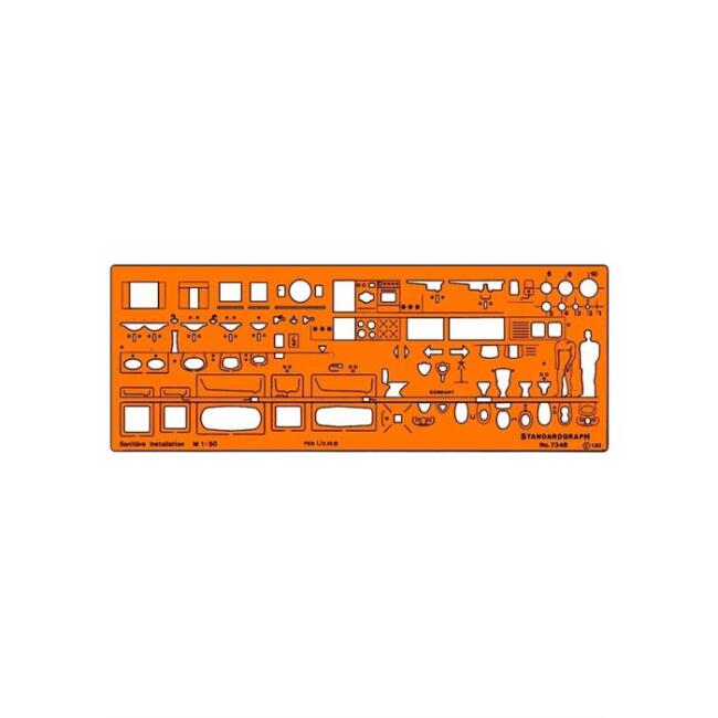 Standardgraph 1/50 Mimari Tesisat Şablonu - 1