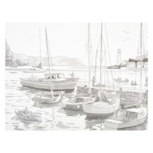 St. Petersburg Sonnet Desenli Pres Tuval 30x40 cm Harbour DK13701-H - St. Petersburg