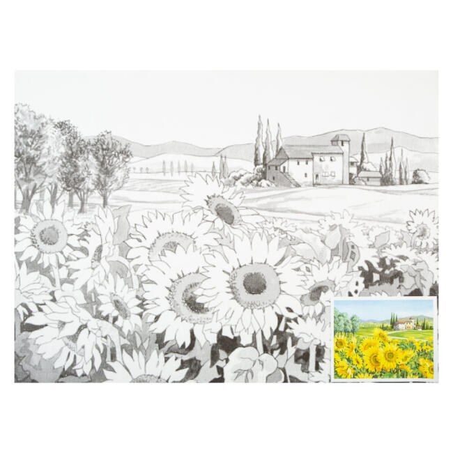 St. Petersburg Sonnet Desenli Tuval 30x40 cm Sunflowers DK13701-F - 2