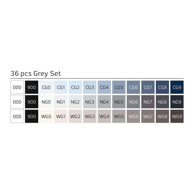 Stylefile Markör Brush 36Lı Grey Set N:Sfsbr36Gr - 2