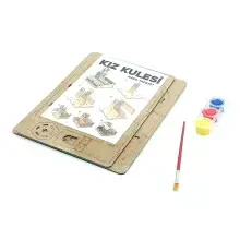 Südor Ahşap Maket Boyama Seti Kız Kulesi MD2-05 - 3