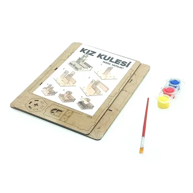 Südor Ahşap Maket Boyama Seti Kız Kulesi MD2-05 - 3
