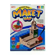 Südor Ahşap Maket Boyama Seti Kız Kulesi MD2-05 - 1