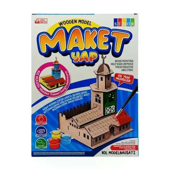 Südor Ahşap Maket Boyama Seti Kız Kulesi MD2-05 - Südor
