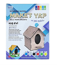 Südor Ahşap Maket Kuş Evi Boyama Seti - 1