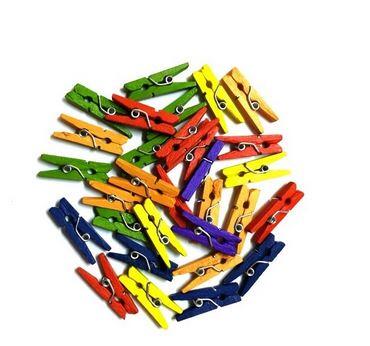 Südor Ahşap Renkli Mandal 22 mm 24 Adet - 1