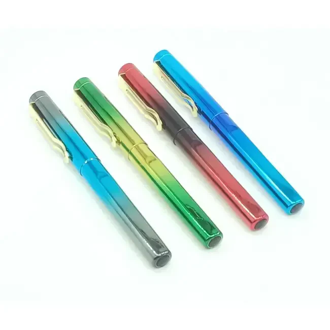 Chren Pistonlu Dolma Kalem EF Uç Karışık Metalik Renkli 812 - 1