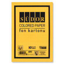Südor Fon Kartonu 100 gr 24x34 cm 10'lu Karışık Renk FK-02 - Südor