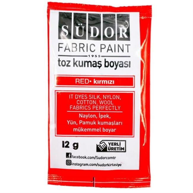 Südor Toz Kumaş Boyası 12g Kırmızı - 1