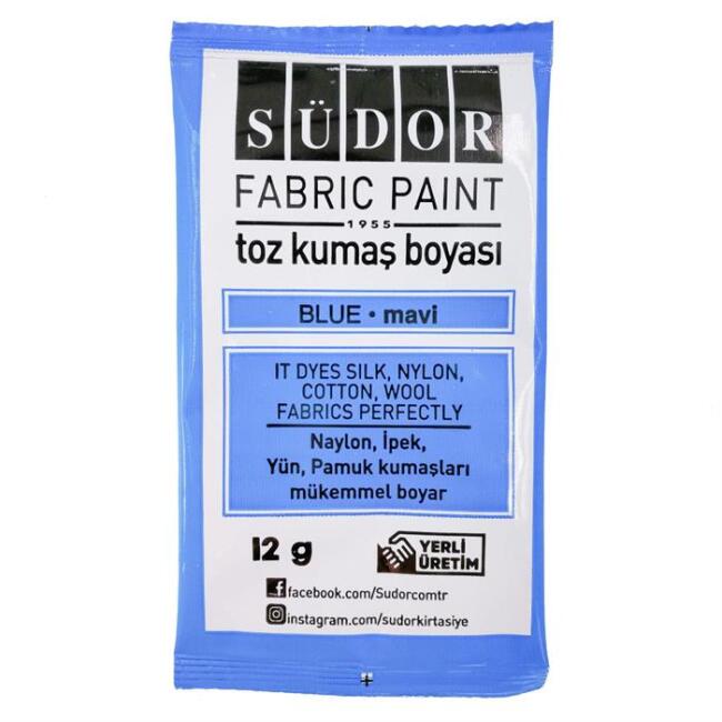 Südor Toz Kumaş Boyası 12g Mavi - 1