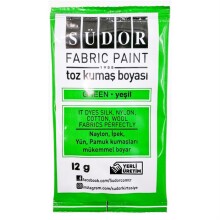 Südor Toz Kumaş Boyası 12g Yeşil - Südor