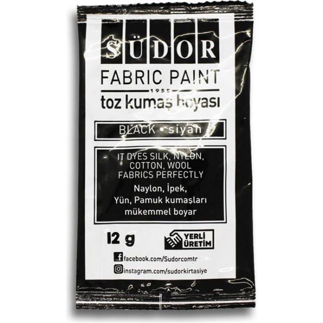Südor Toz Kumaş Boyası 12gr Siyah - 1