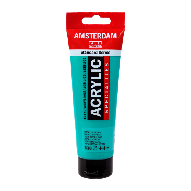 Talens Amsterdam Akrilik Boya 120 ml Metallic Green 836 - Amsterdam