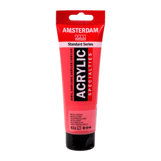 Talens Amsterdam Akrilik Boya 120 ml Metallic Red 832 - Amsterdam