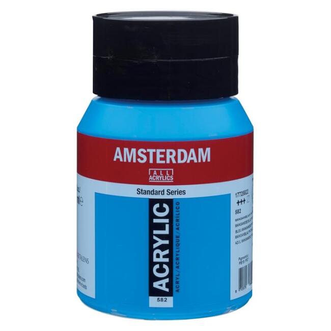 Talens Amsterdam Akrilik Boya 500 ml Manganese Blue 582 - 1