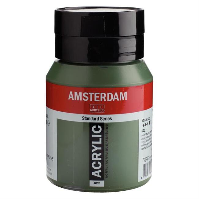 Talens Amsterdam Akrilik Boya 500 ml Olive Green Deep 622 - 1