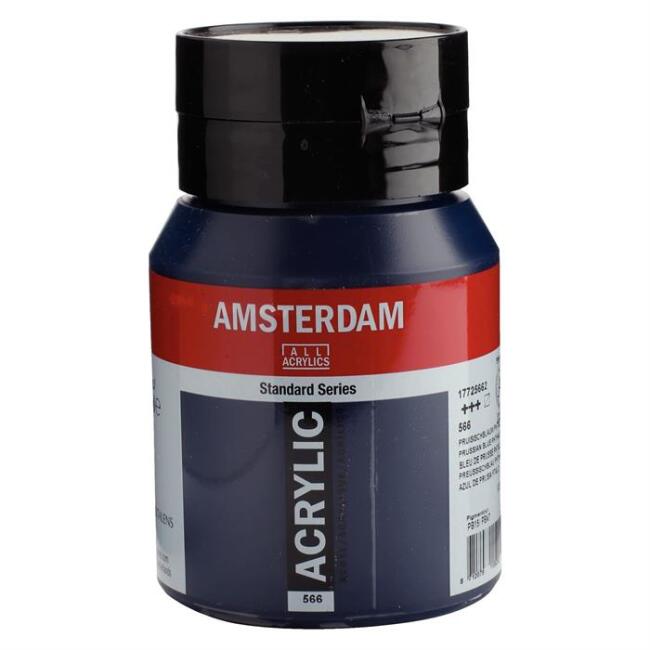 Talens Amsterdam Akrilik Boya 500 ml Prussian Blue Phthalo 566 - 1