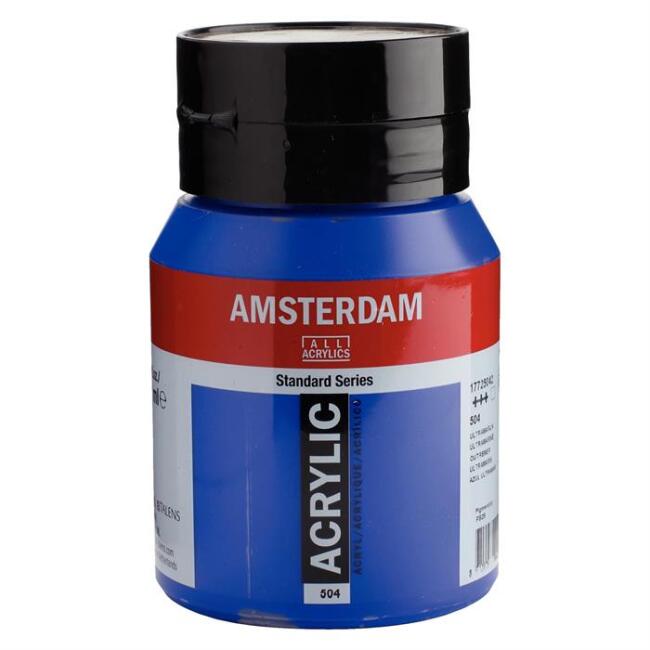 Talens Amsterdam Akrilik Boya 500 ml Ultramarine 504 - 1